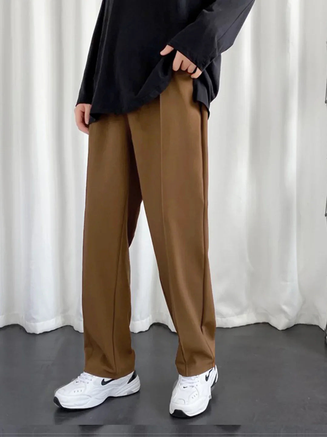 Imported Oversized Joggers - Brown